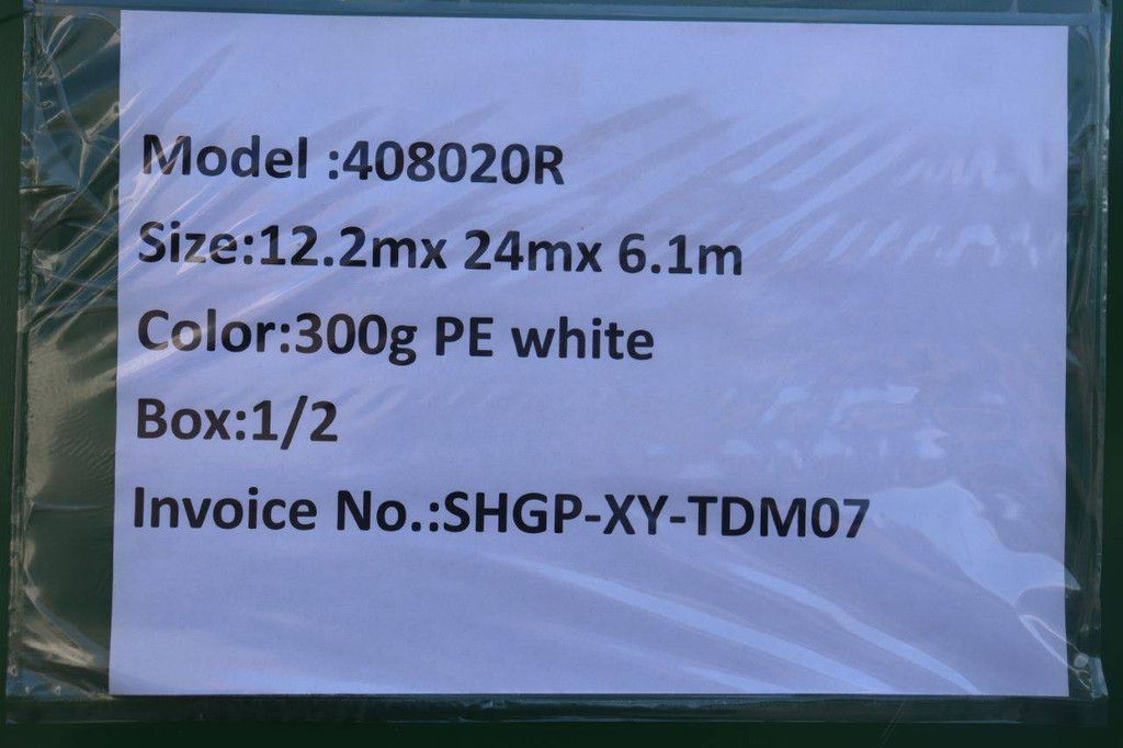 Storage tent 408020R 12.2x24x6.1m 2 pieces