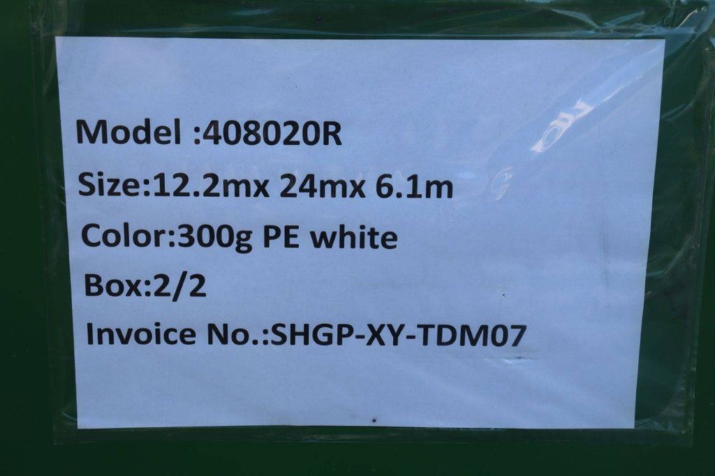 Storage tent 408020R 12.2x24x6.1m 2 pieces