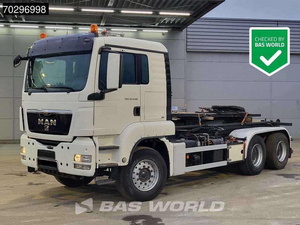 MAN TGS 33.440 6X4 25Ton AJK NHS25-5930 hooklift with 5th wheel Wechselsystem Manual Big-Axle Euro 5