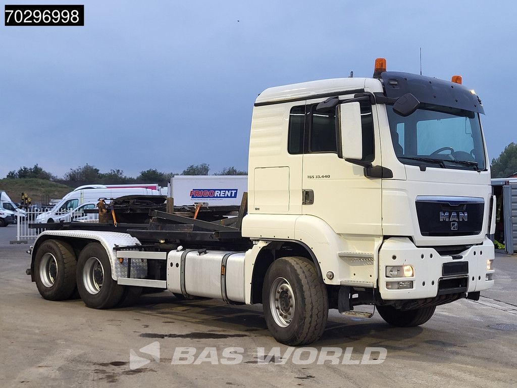 MAN TGS 33.440 6X4 25Ton AJK NHS25-5930 hooklift with 5th wheel Wechselsystem Manual Big-Axle Euro 5