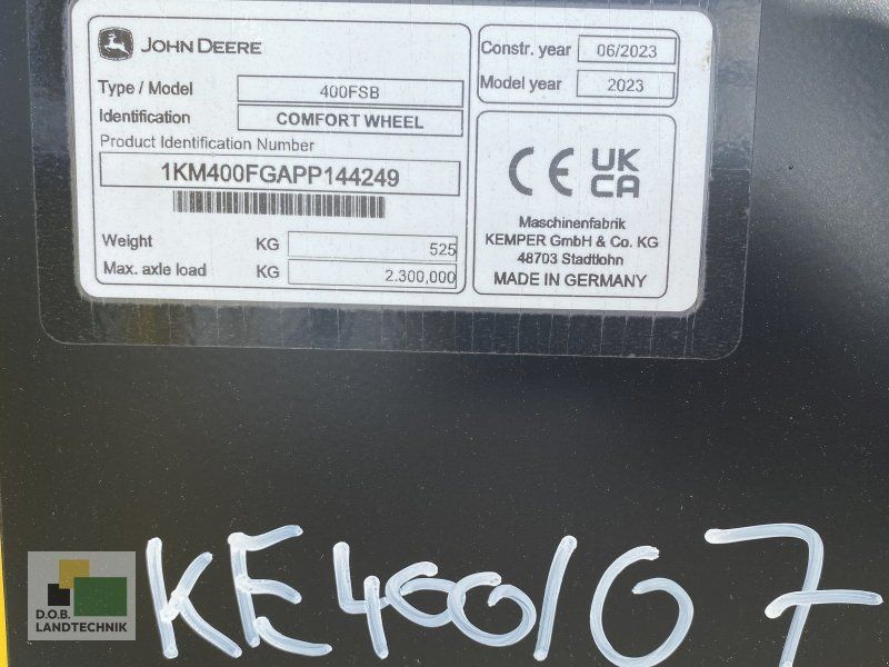 Kemper 400F StalkBuster Komfort Zusatzfahrwerk JD 460 SB
