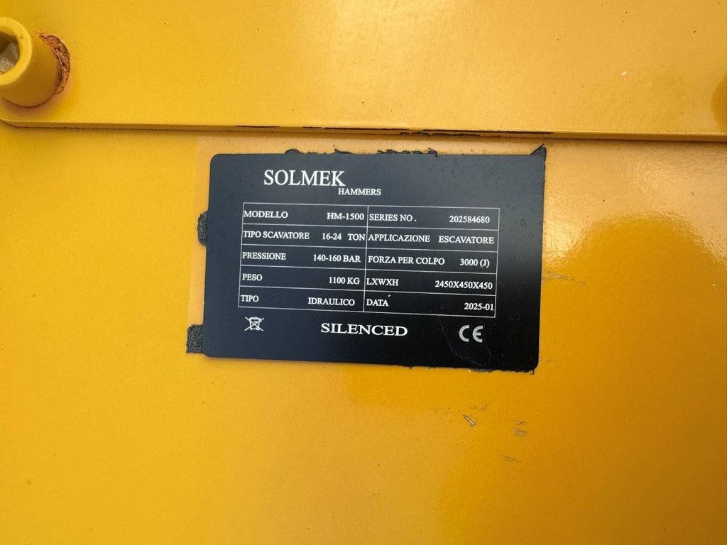 Hydraulic Hammer Solmek HM-1500 2025 New