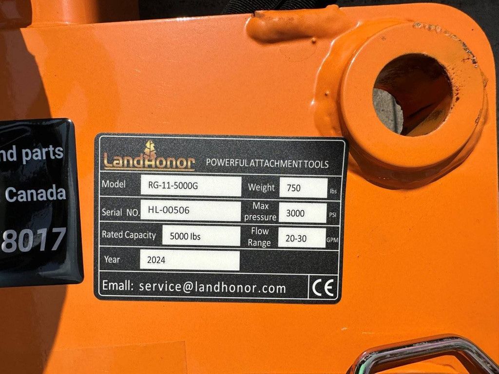 Landhonor RG11-5000 Rotary Grapple 2024 New for Skid Steer Loader