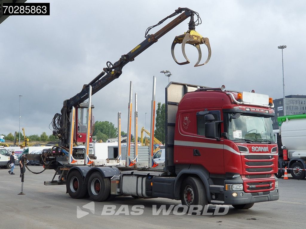 Scania R R730 6X4 HIAB F108S 79 Crane Retarder Xenon BigAxle Loglift Automatic ACC Euro 6