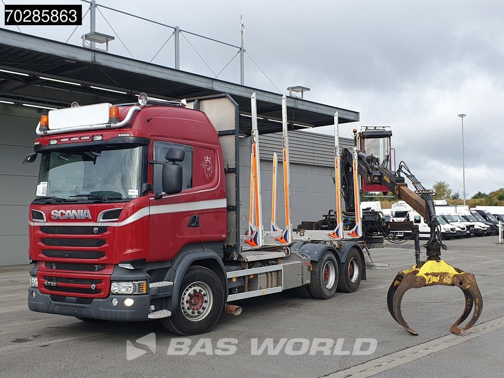 Scania R R730 6X4 HIAB F108S 79 Crane Retarder Xenon BigAxle Loglift Automatic ACC Euro 6