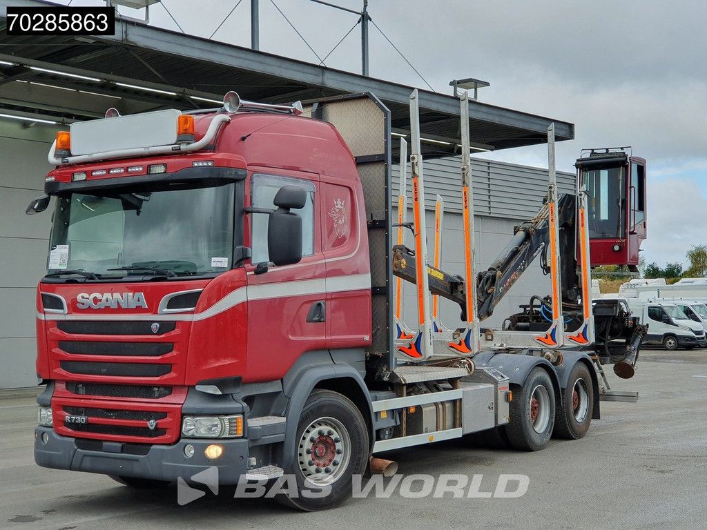 Scania R R730 6X4 HIAB F108S 79 Crane Retarder Xenon BigAxle Loglift Automatic ACC Euro 6