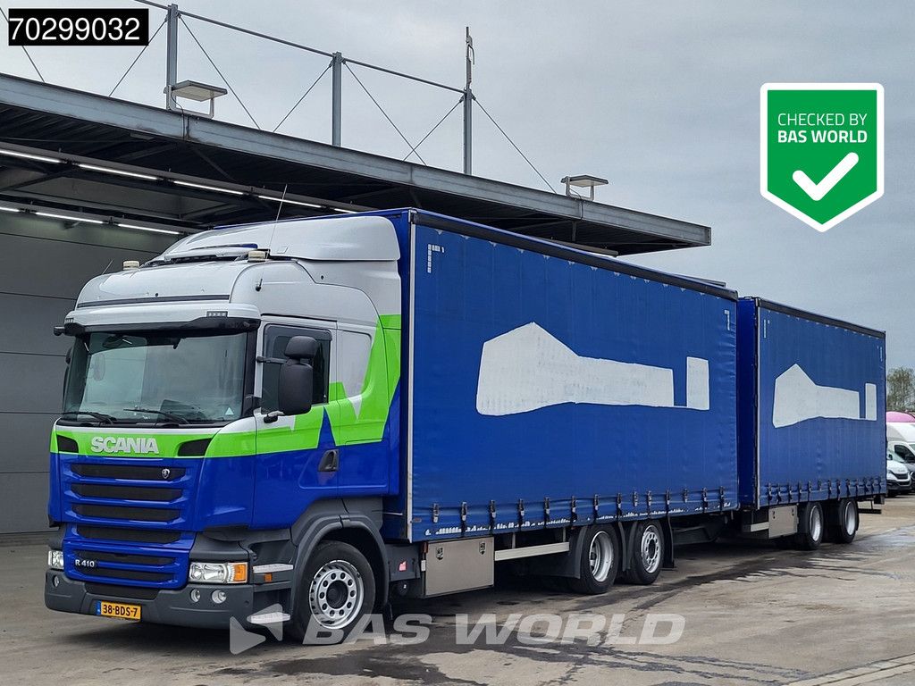 Scania R R410 6X2 NL-Combi Curtainsides Lift+steering axle Automatic Euro 6