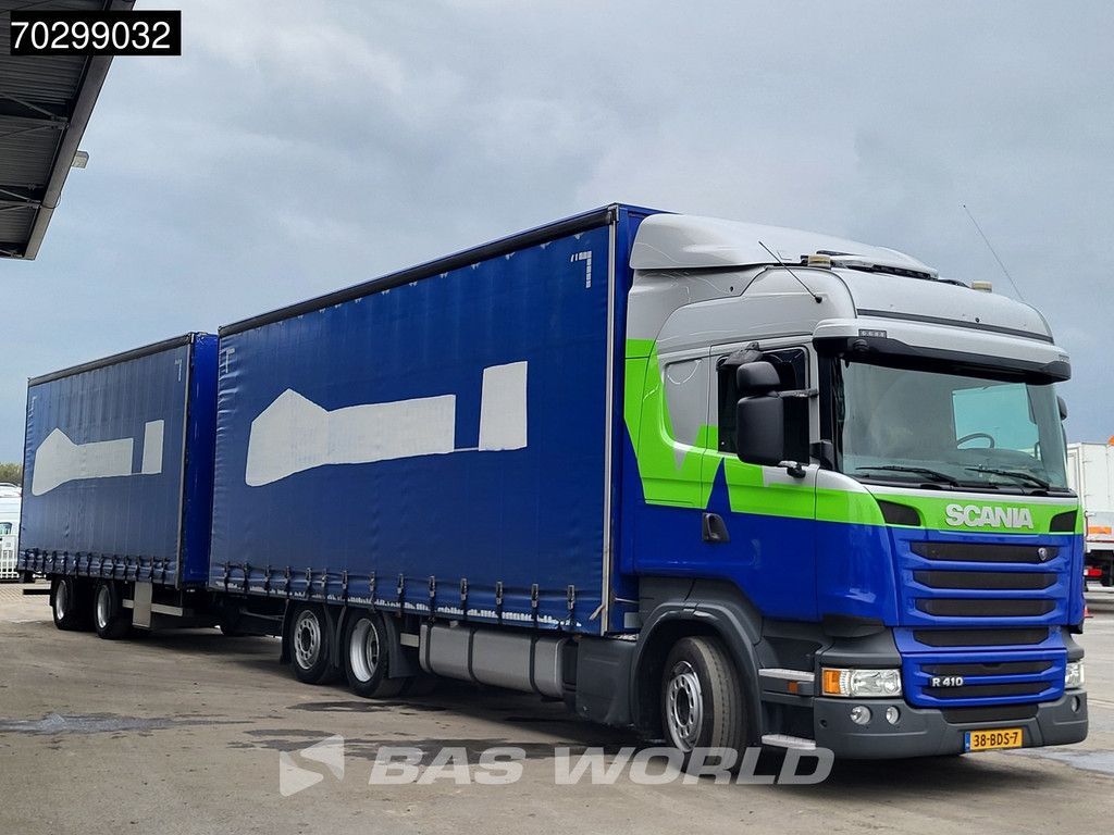 Scania R R410 6X2 NL-Combi Curtainsides Lift+steering axle Automatic Euro 6