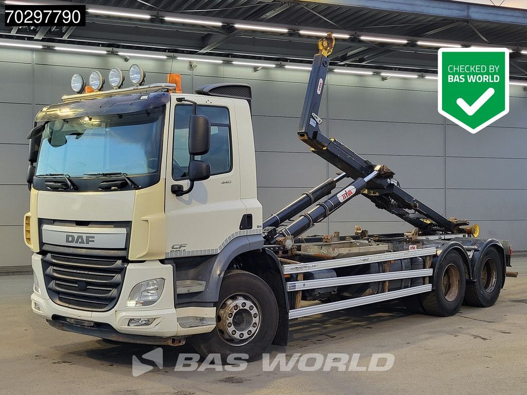 DAF CF 440 6X2 HYVA 22-60-S Hooklift Lift Axle Automatic ACC Euro 6