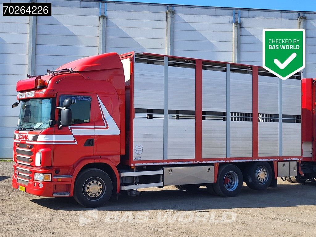 Scania G420 6X2 Van Dijk Cattle transport Liftable floor Lift-Asche Euro 5