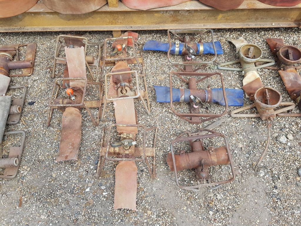 Gebruikte beregeningsslang en sproeiers