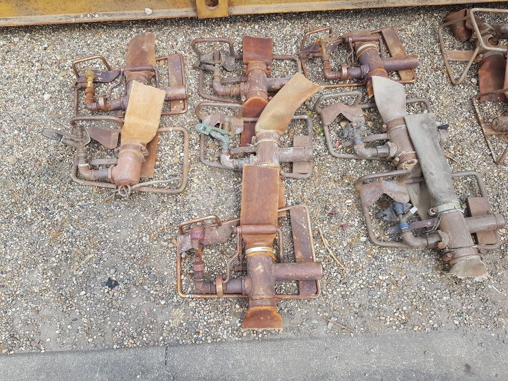 Gebruikte beregeningsslang en sproeiers