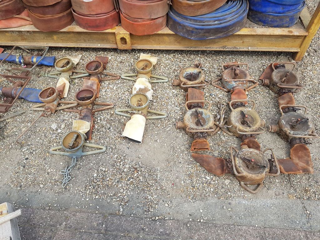 Gebruikte beregeningsslang en sproeiers