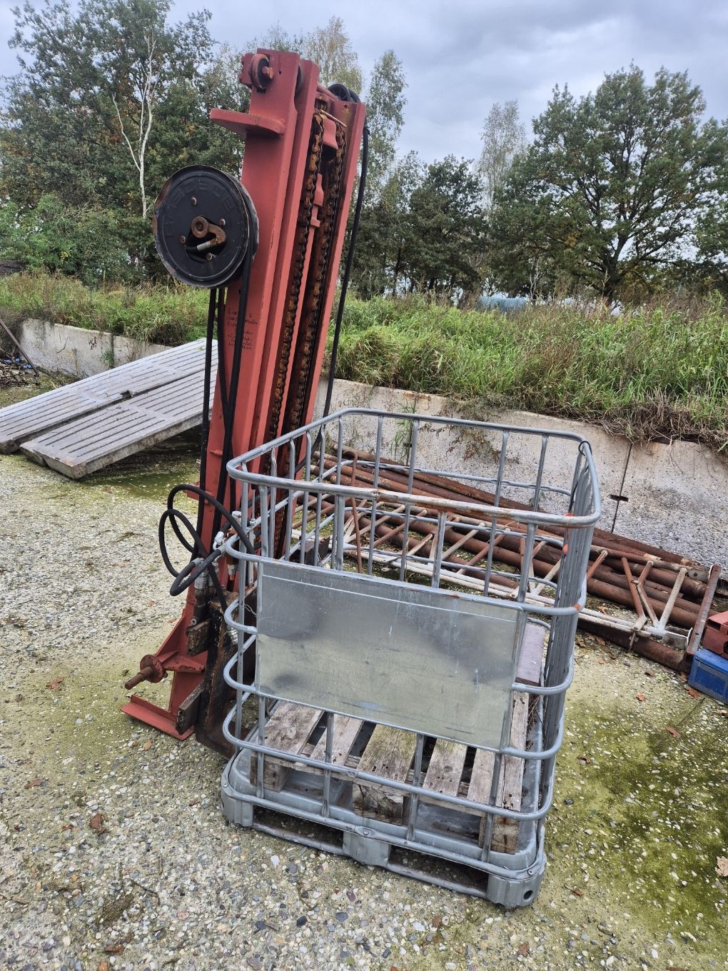 Hefmast met hoogwerker functie werkbak