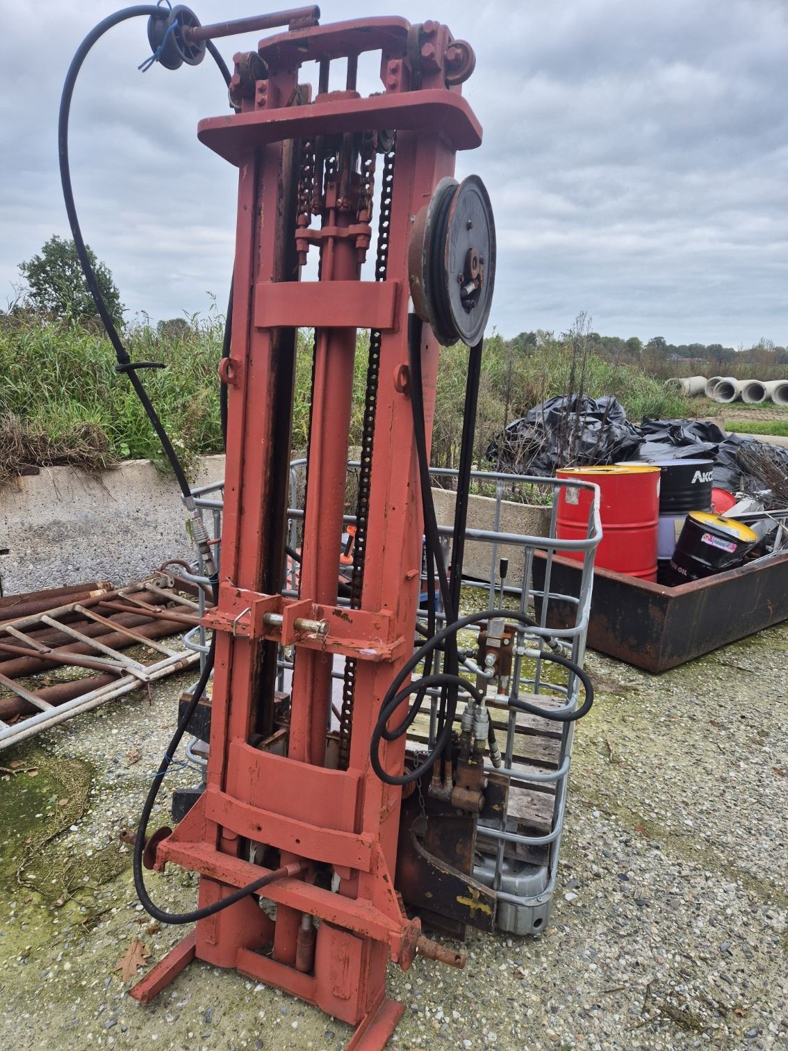 Hefmast met hoogwerker functie werkbak