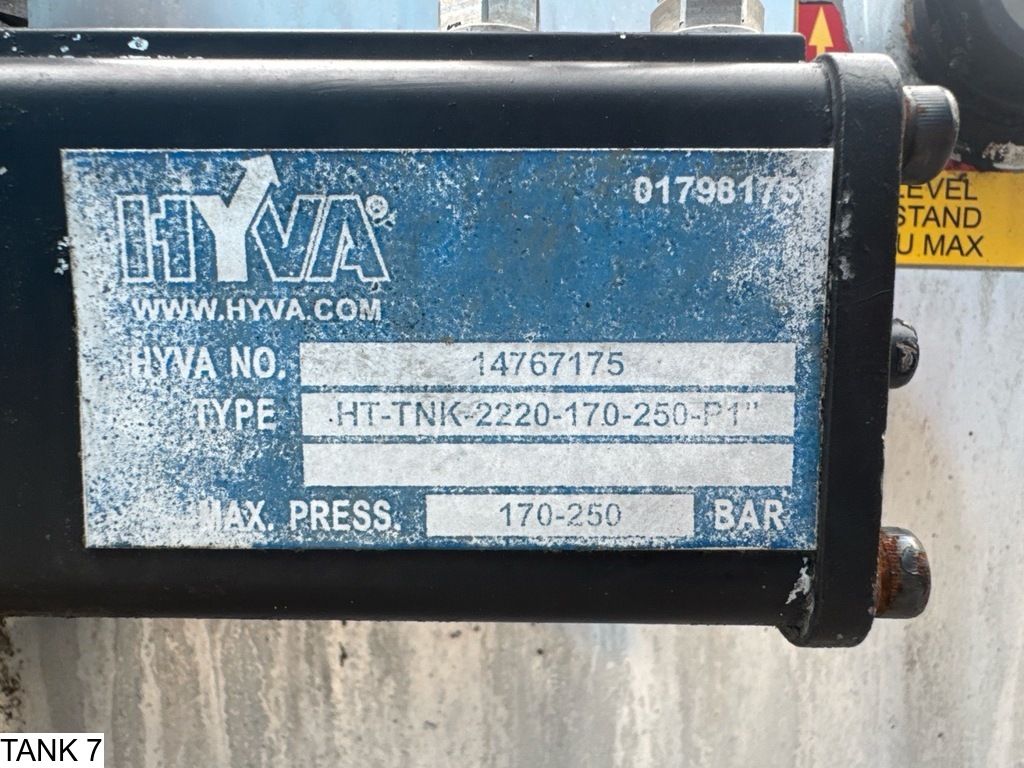 Hyva Tank, pump, hoses, control valve