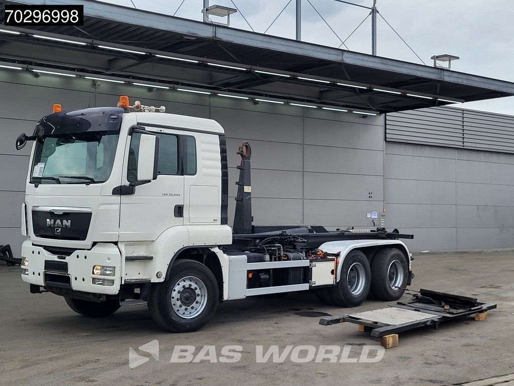 MAN TGS 33.440 6X4 25Ton AJK NHS25-5930 hooklift with 5th wheel Wechselsystem Manual Big-Axle Euro 5