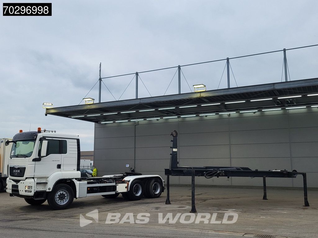MAN TGS 33.440 6X4 25Ton AJK NHS25-5930 hooklift with 5th wheel Wechselsystem Manual Big-Axle Euro 5