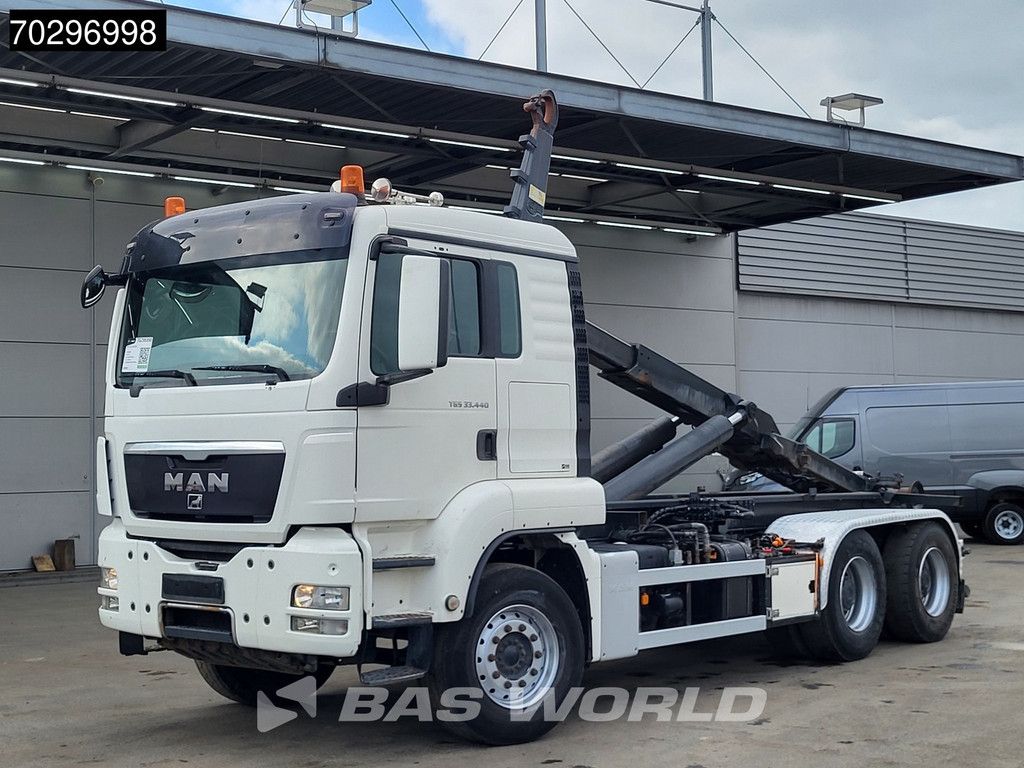 MAN TGS 33.440 6X4 25Ton AJK NHS25-5930 hooklift with 5th wheel Wechselsystem Manual Big-Axle Euro 5