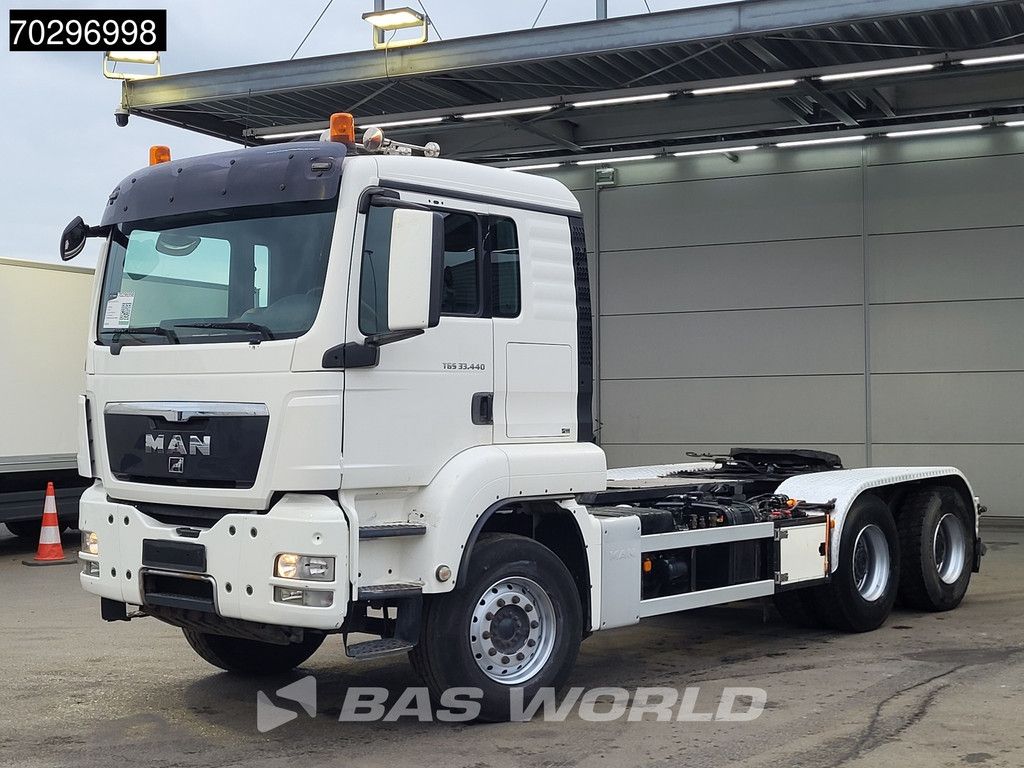 MAN TGS 33.440 6X4 25Ton AJK NHS25-5930 hooklift with 5th wheel Wechselsystem Manual Big-Axle Euro 5