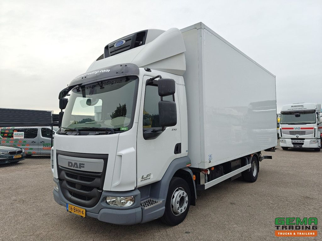 DAF LF 210 FA 4x2 Daycab Euro6A – Kühl-/Gefrierschrank 5,5 m + Carrier Supra 550 + Hebebühne 2000 kg – 173.000 km!