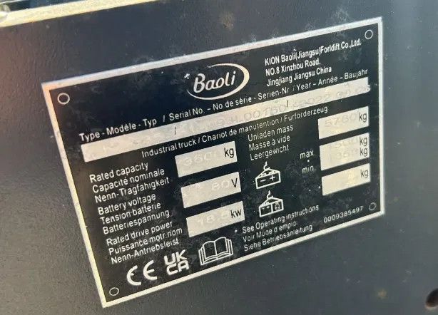 Baoli Heftruck nieuw ongebruikt overjarig KBE35