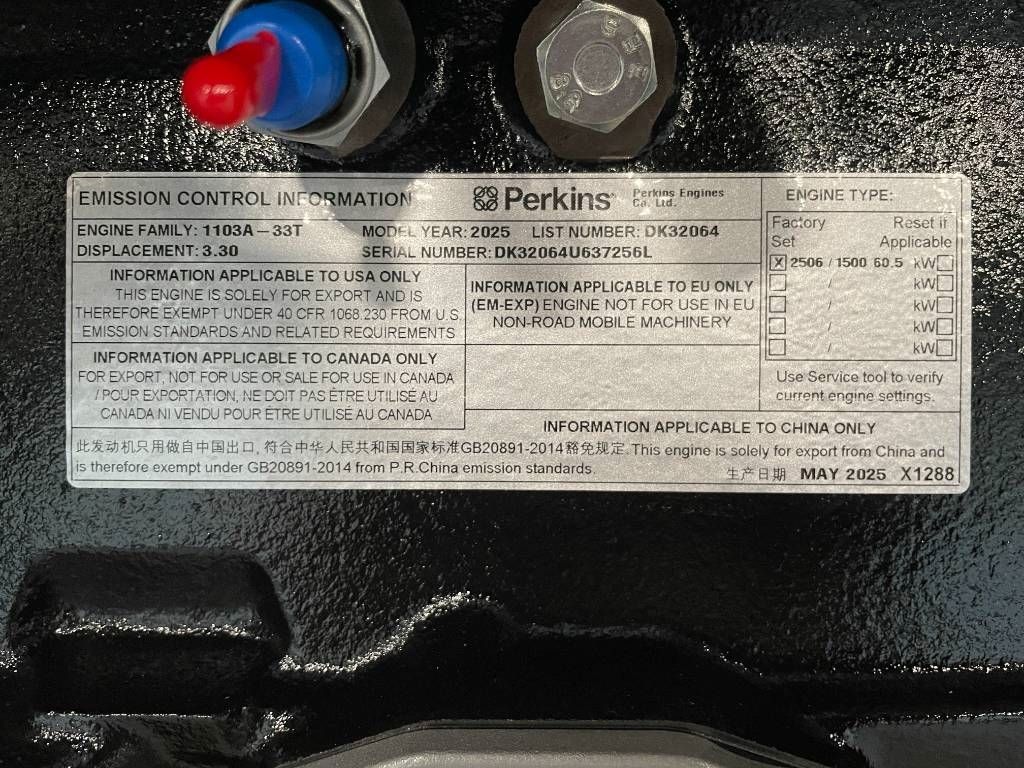 Perkins 1103A-33TG2 - Diesel Engine -New