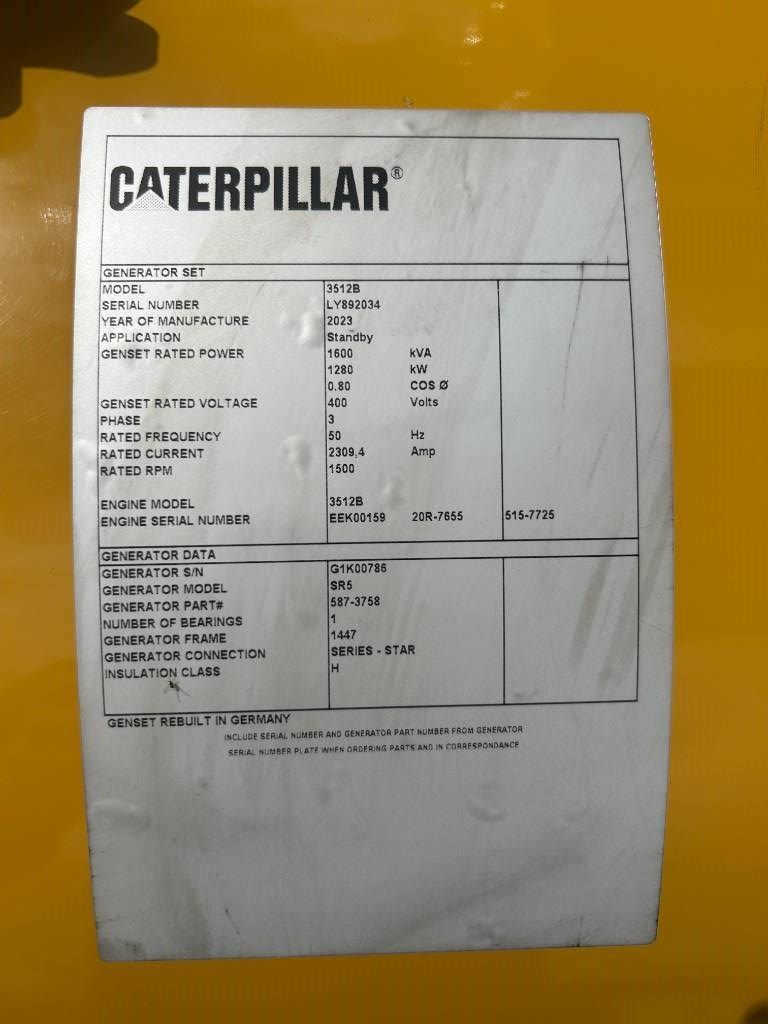 CAT 3512B - 1.600 kVA Open Generator - DPX-18102