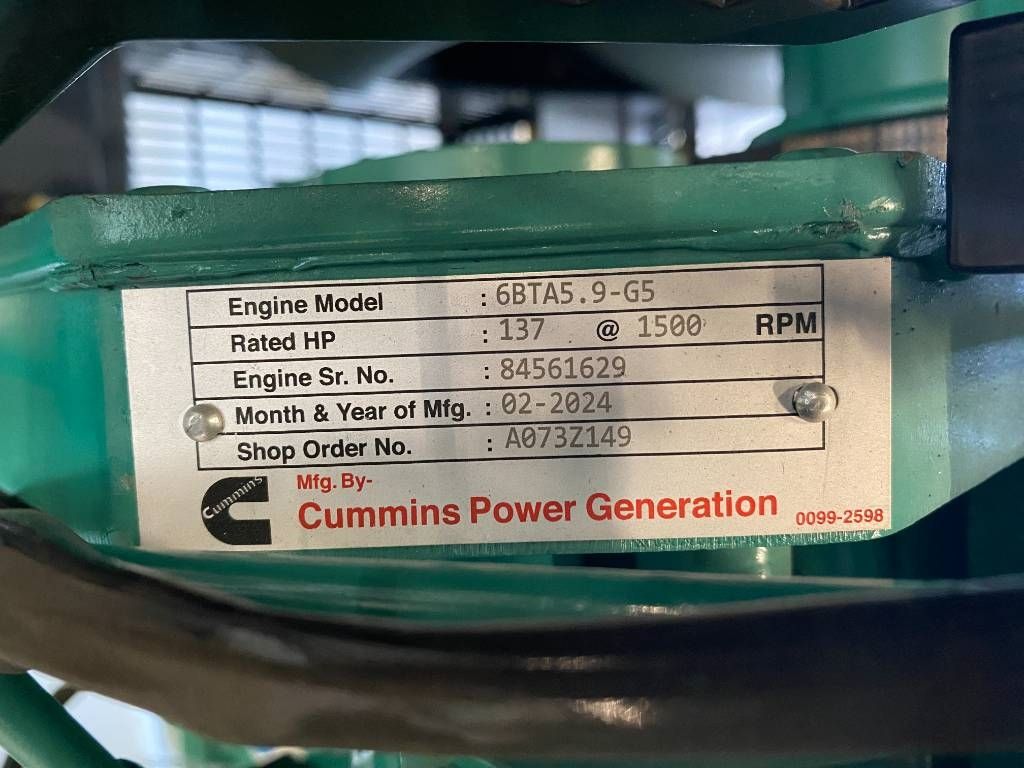 Cummins C110D5Q - Open Genset - DPX-18509-Q-O