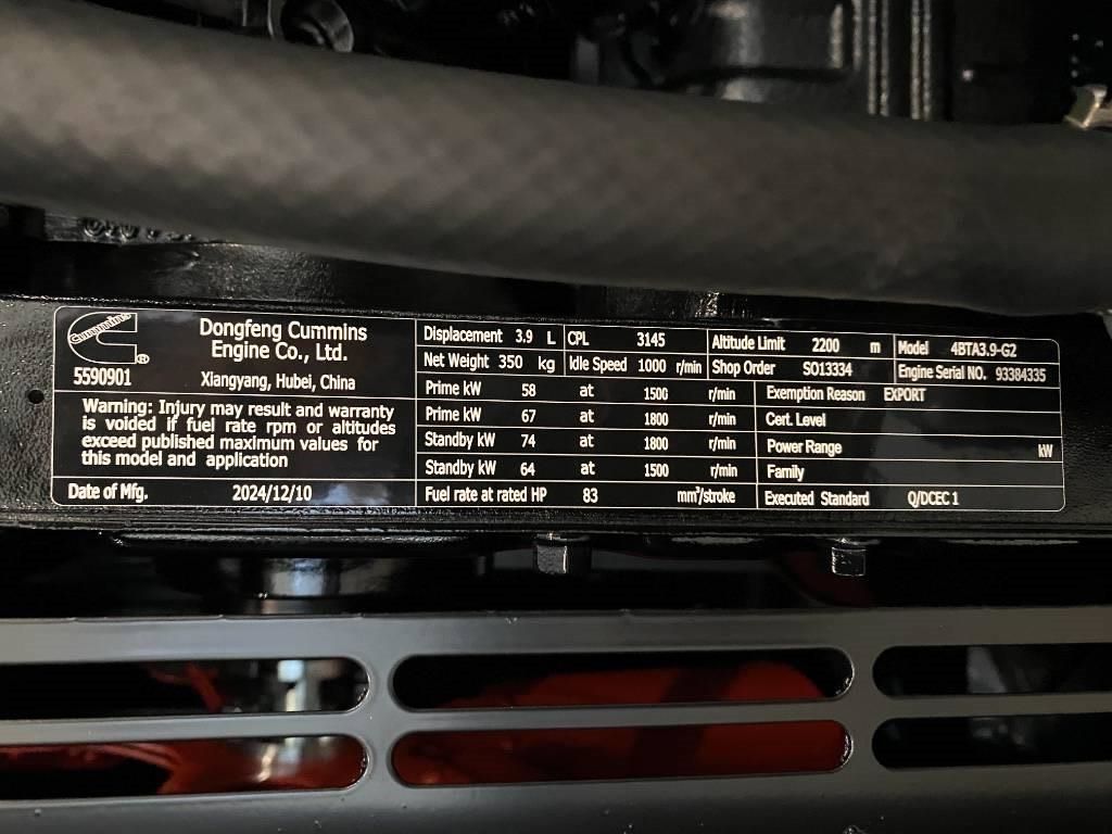 Cummins 4BTA3.9-G2 - 66 kVA Generator - DPX-19833