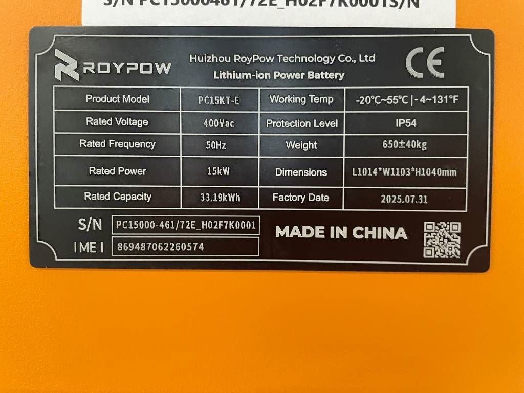 Mobile energy storage - 15kW - 33kWH - DPX-50501