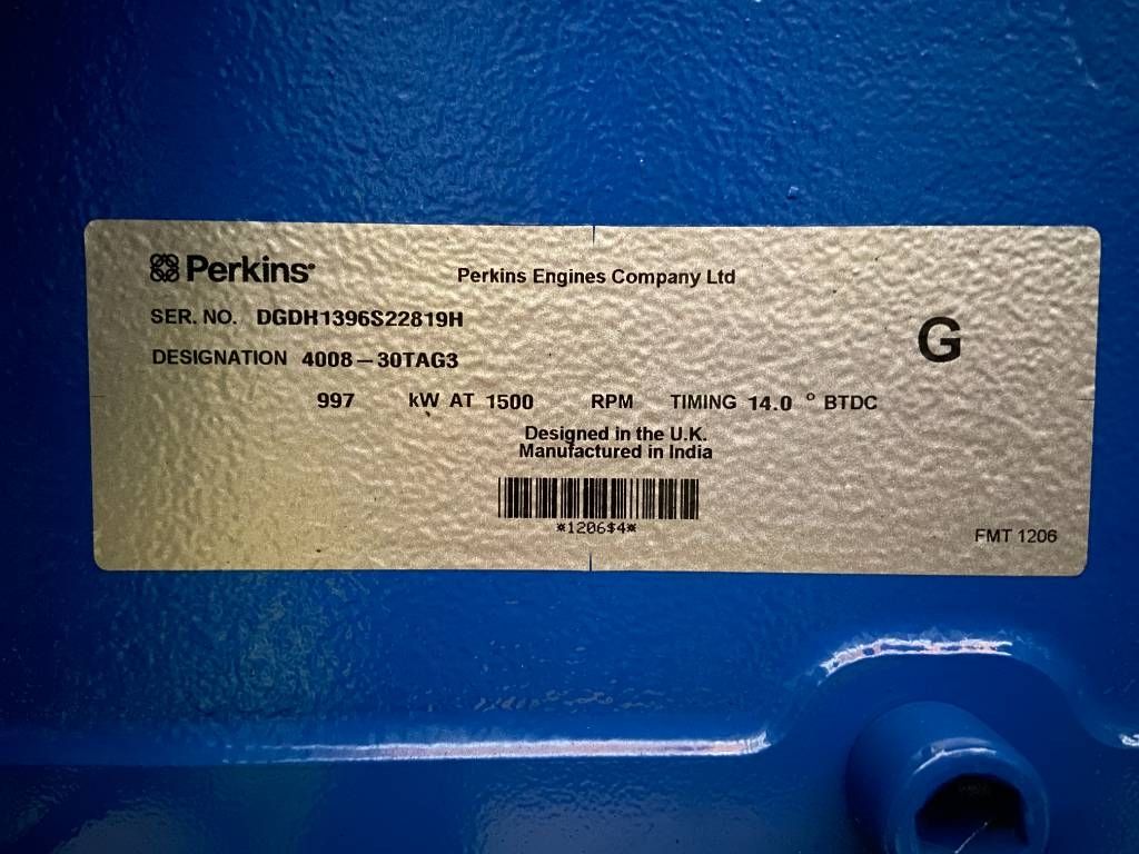 FG Wilson P1250-1 - 1250 kVA Open Genset - DPX-16028-O
