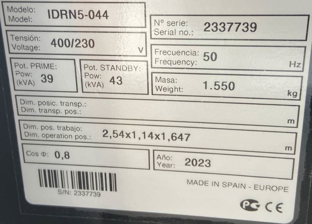 Deutz TD2.9 L4 - 43 kVA Stage V Generator - DPX-19010