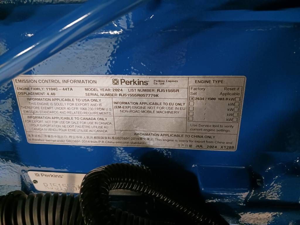 FG Wilson P110-3 - 110 kVA Open Genset - DPX-16008-O