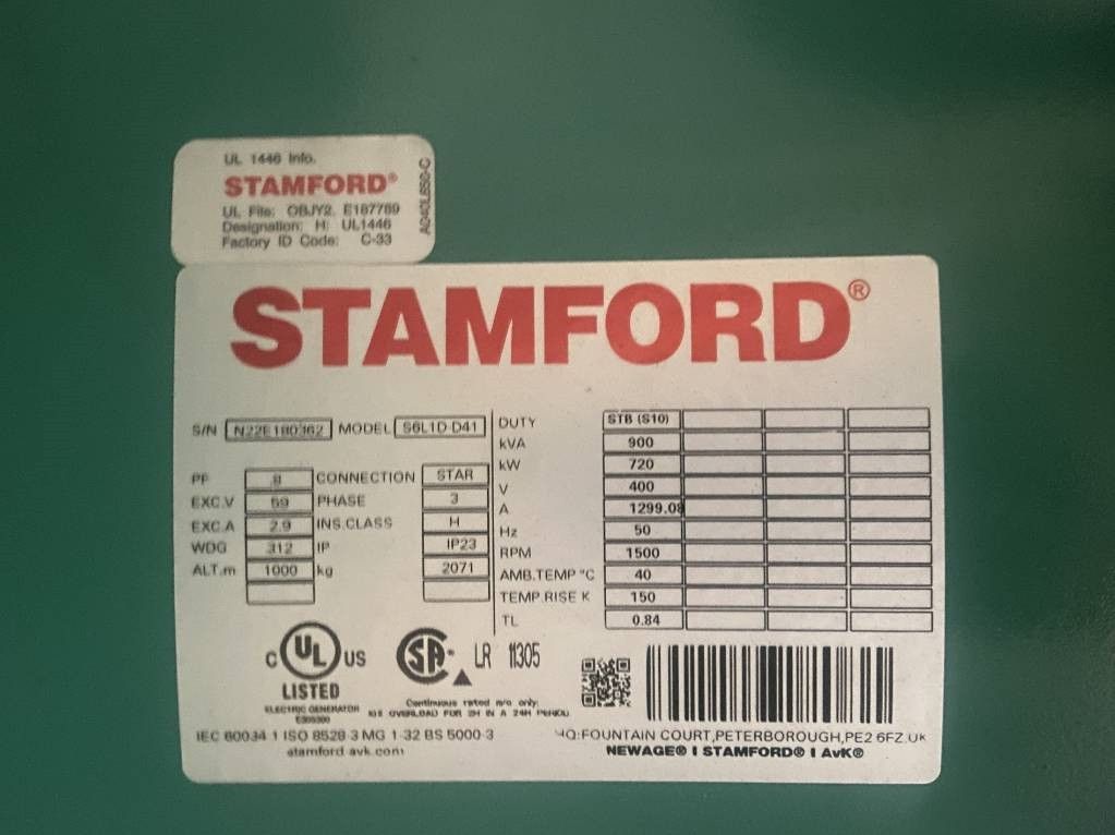 Cummins C900D5 - 900 kVA Open Genset - DPX-18527-O