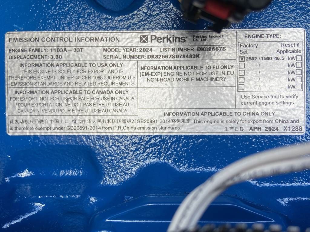 FG Wilson P50-3 - 50 kVA Genset - DPX-16004