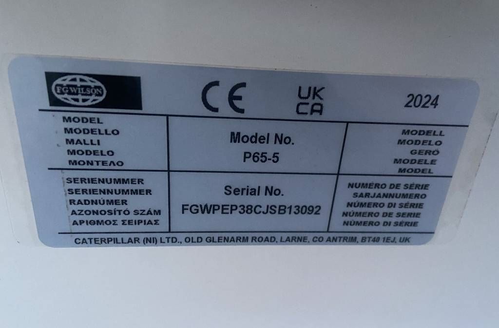 FG Wilson P65-5 - 65 kVA Genset - DPX-16006