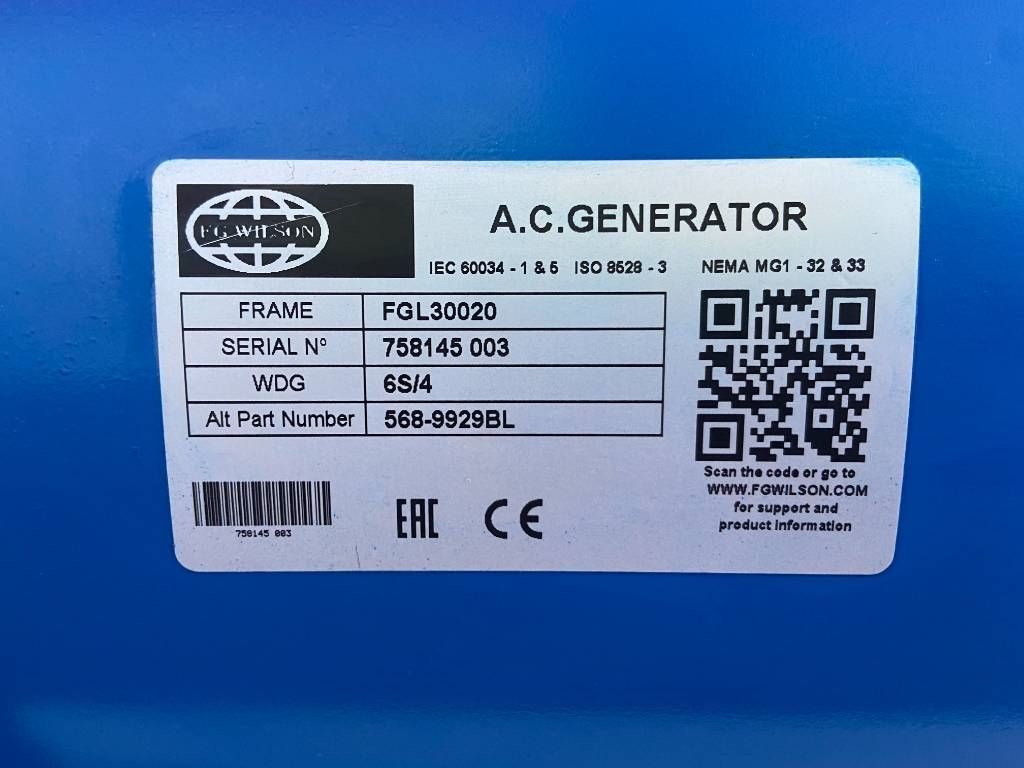 FG Wilson P88-3 - 88 kVA Open Genset - DPX-16007-O