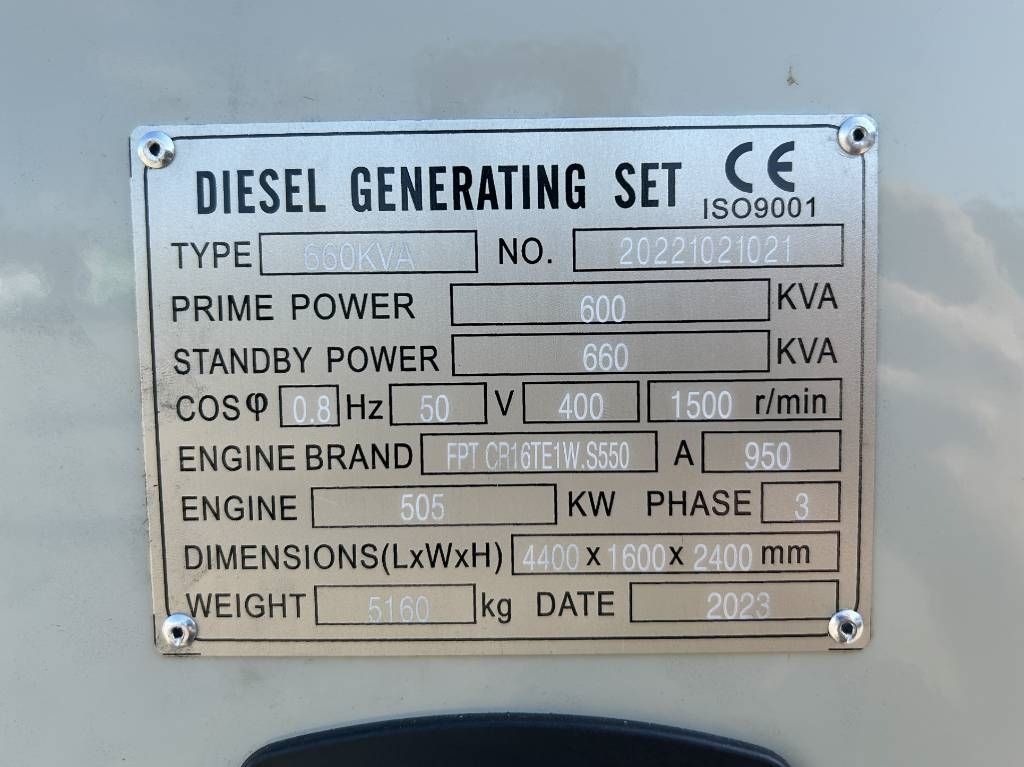 Iveco 16TE1W - 660 kVA Generator - DPX-19798