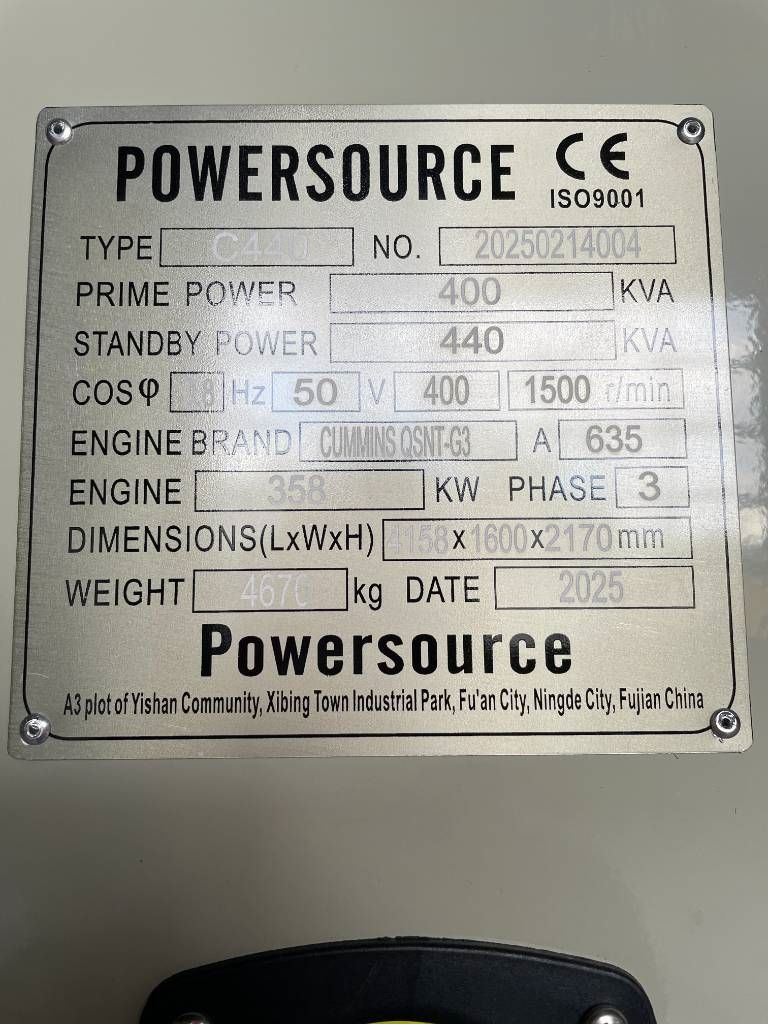 Cummins QSNT-G3 - 440 kVA Generator - DPX-19844