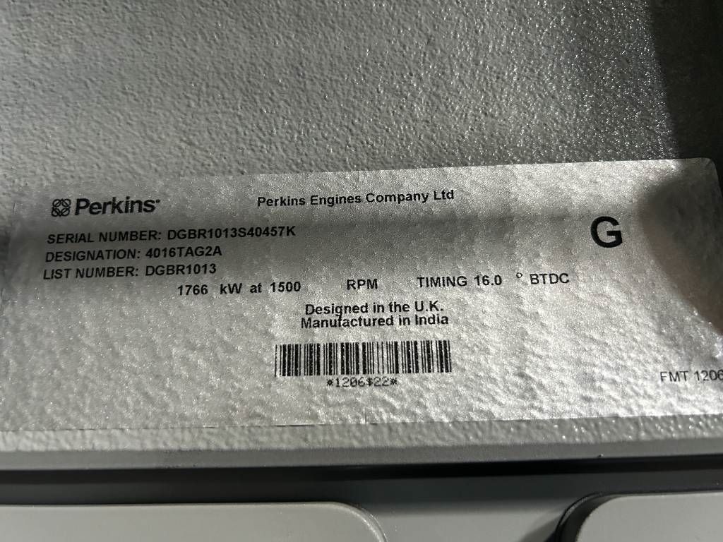 Perkins 4016-TAG2A - 2.200 kVA Generator - DPX-19826
