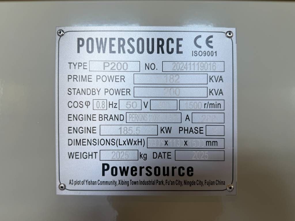 Perkins 1106A-70TAG3 - 200 kVA Generator - DPX-19808.1