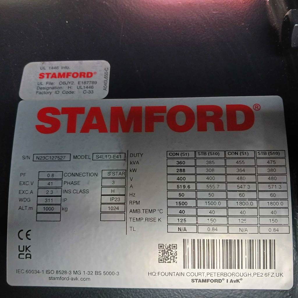 Volvo TAD1381GE - 390 kVA Stage V Genset - DPX-19031