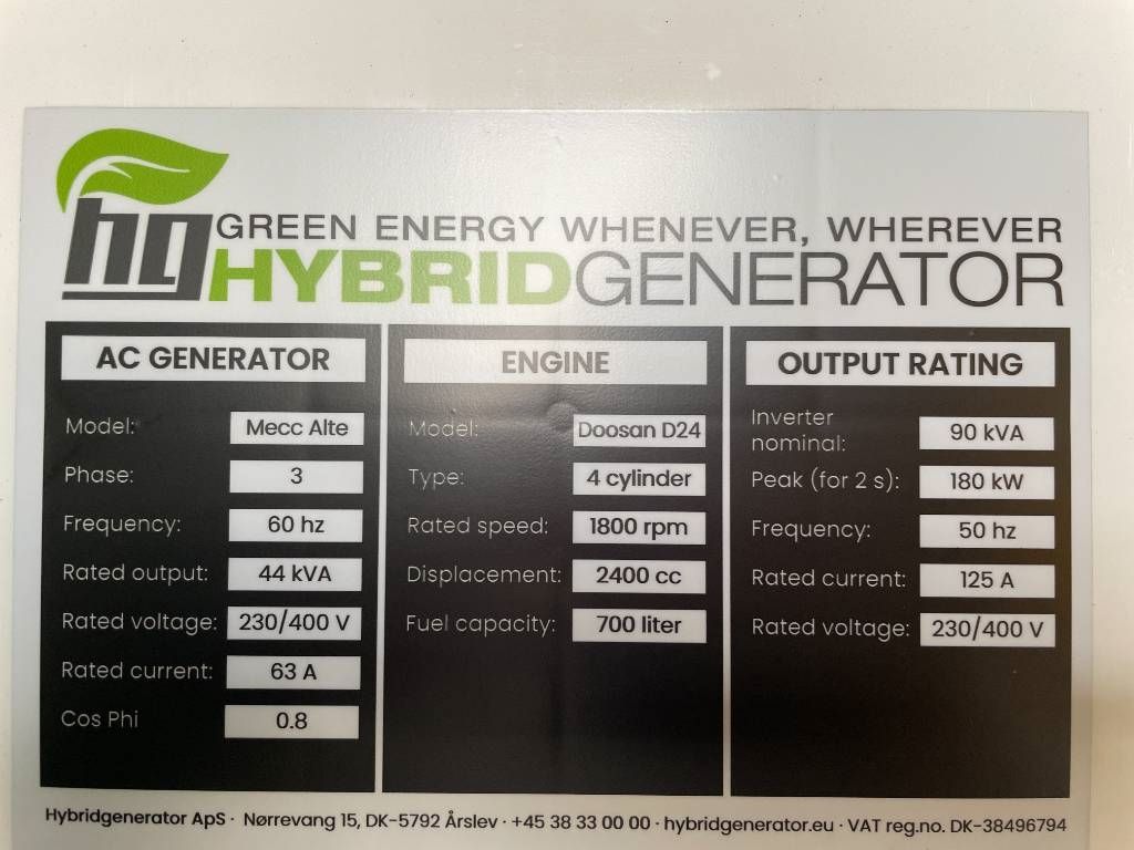 Hy-Brid generator - 90 kVA - 40 kWh - DPX-50452