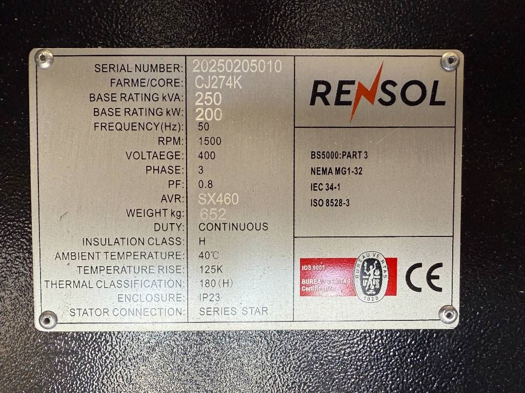 DPX CJ274K - 250 kVA Alternator - DPX-33909