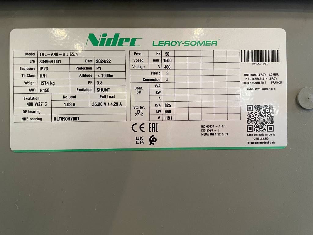 Leroy Somer TAL-A49-B J 6S/4 - DPX-33899