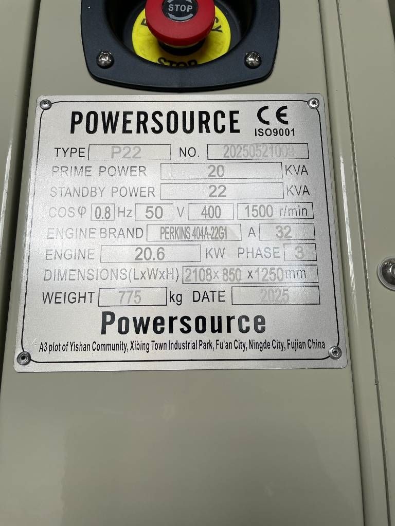 Perkins 404D-22G - 22 kVA Generator - DPX-19801