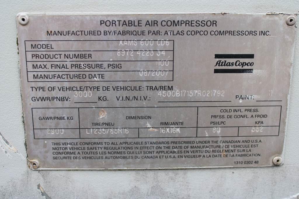 Atlas Copco XAMS 600 CD6