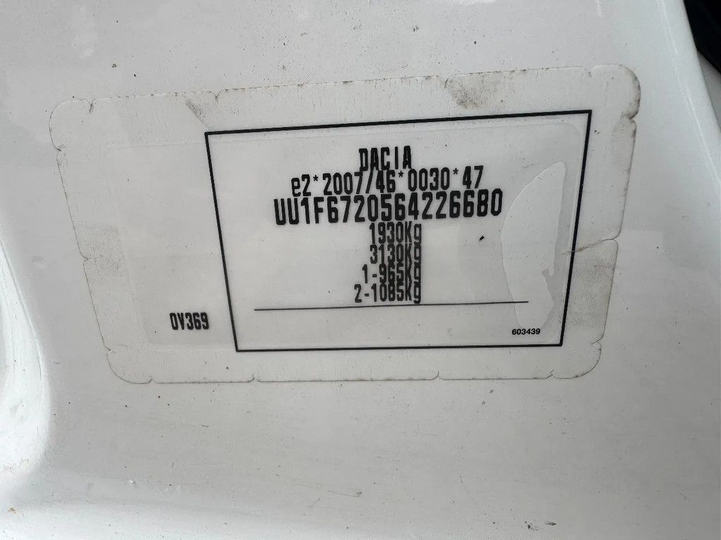Dacia DOKKER **55Kw-EURO6D-AIRCO**