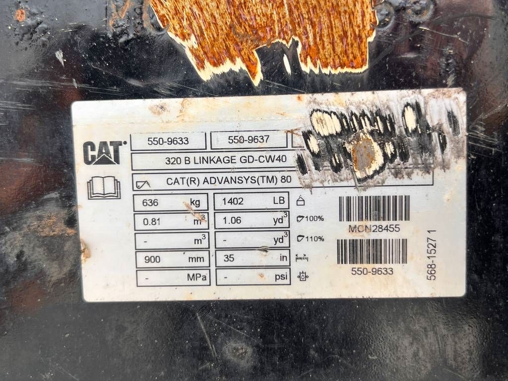 CAT 318-320-323-325 CW40 Dieplepelbak - Excavationbuck
